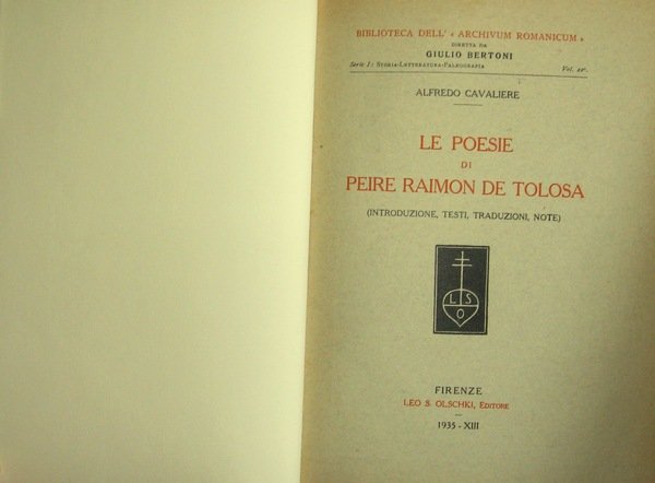 LE POESIE DI PEIRE RAIMON DE TOLOSA