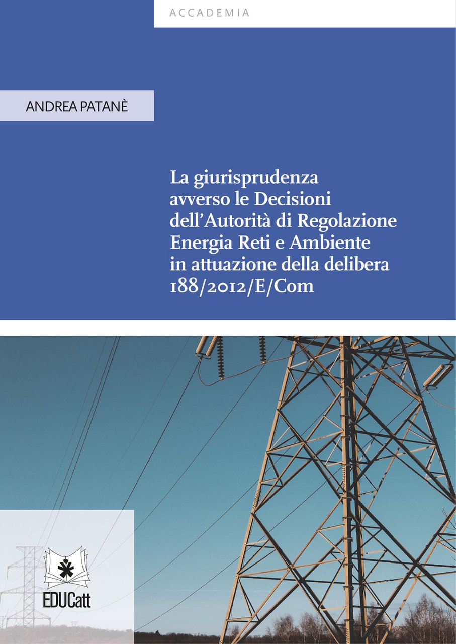 La giurisprudenza avverso le decisioni dell'Autorità di Regolazione Energia Reti …