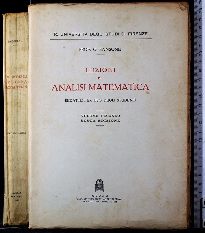 LEZIONI DI ANALISI MATEMATICA. Vol 2. Ghizzetti, Rosati. Veschi.