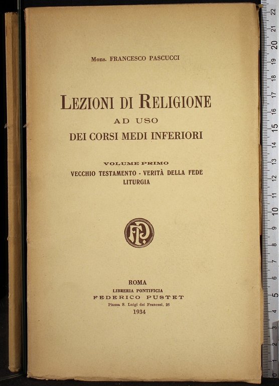 Lezioni di religione ad uso corsi medi inferiori. Vol 1 | Immagine Gallery 2