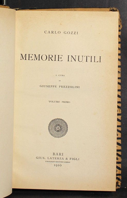 Memorie inutili. Volume primo | Immagine Gallery 2