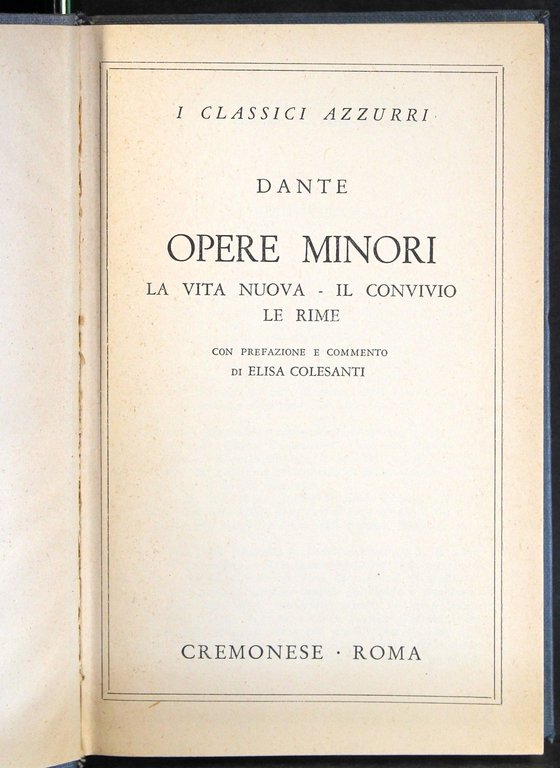 Opere minori | Immagine Gallery 2