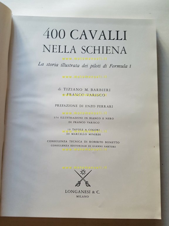 400 cavalli nella schiena - Barbieri e Varisco Longanesi 1969 …