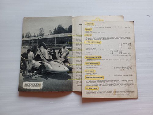 Abarth 750 derivazione Fiat 600 1957 depliant italiano originale