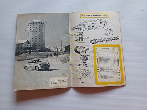 Abarth 750 derivazione Fiat 600 1957 depliant italiano originale