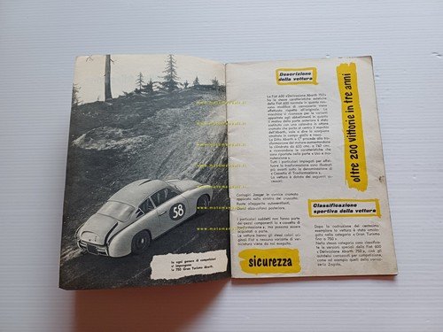 Abarth 750 derivazione Fiat 600 1957 depliant italiano originale