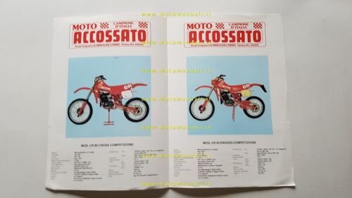 Accossato produzione modelli cross enduro 50 80 1982 depliant originale