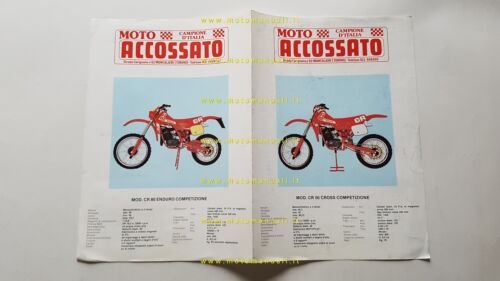 Accossato produzione modelli cross enduro 50 80 1982 depliant originale