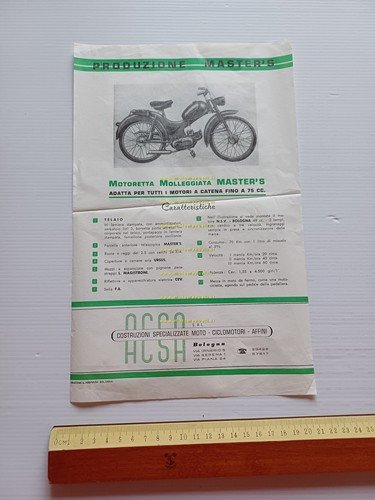 ACSA 49 Master's motore NSV anni 50 depliant italiano originale