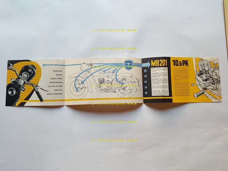 Adler MB 201 1954 depliant originale TESTO OLANDESE