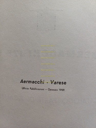 Aermacchi 175 N Ala Bianca 1958 catalogo ricambi originale italiano