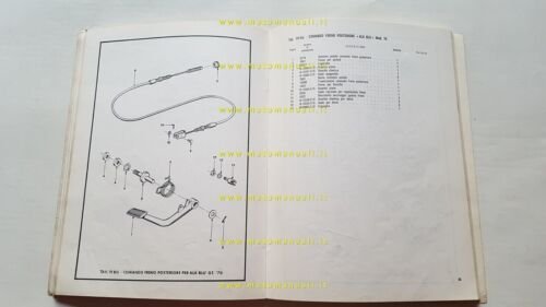 Aermacchi 250 Ala Verde-Blu-GT 1969 catalogo ricambi originale parts catalogue
