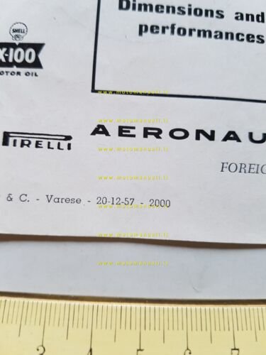 Aermacchi Ala Azzurra 250 1958 depliant originale inglese
