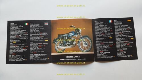 Aermacchi Harley-Davidson 125 De Luxe depliant originale italiano