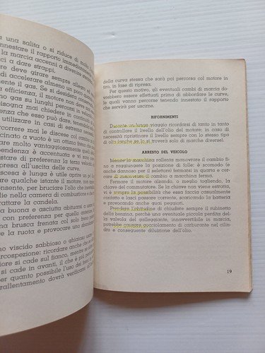 Aermacchi Harley-Davidson 250 Ala Verde-Bianca-Rossa 1961 manuale uso originale