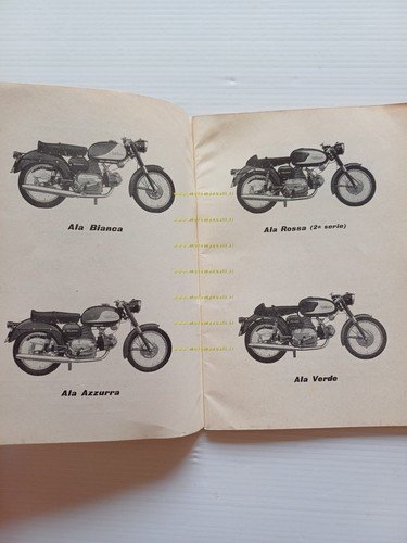Aermacchi Harley-Davidson 250 Ala Verde-Bianca-Rossa 1961 manuale uso originale