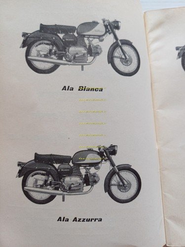 Aermacchi Harley-Davidson 250 Ala Verde-Bianca-Rossa 1961 manuale uso originale