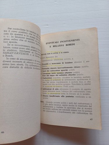 Aermacchi Harley-Davidson 250 Ala Verde-Bianca-Rossa 1961 manuale uso originale
