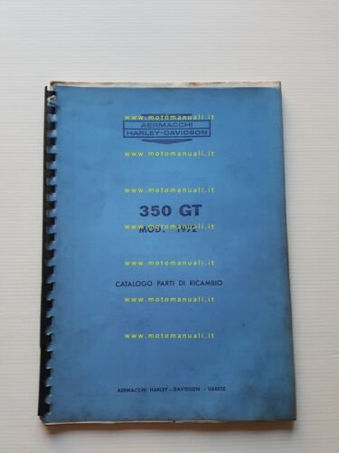 Aermacchi Harley-Davidson 350 GT 1972 catalogo ricambi originale