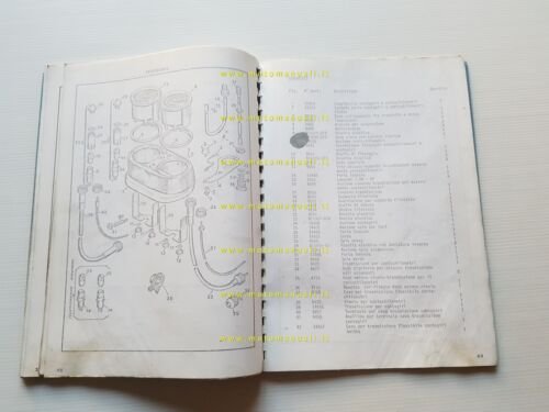 Aermacchi Harley-Davidson 350 GT 1972 catalogo ricambi originale