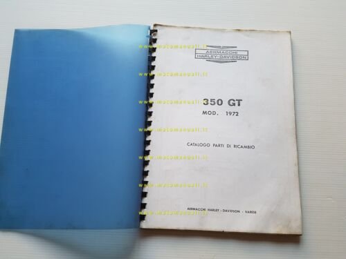 Aermacchi Harley-Davidson 350 GT 1972 catalogo ricambi originale
