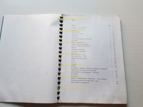 Aermacchi Harley-Davidson 350 GT 1972 catalogo ricambi originale