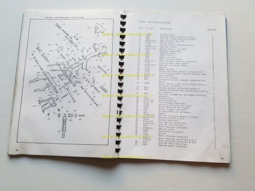 Aermacchi Harley-Davidson 350 GT 1972 catalogo ricambi originale