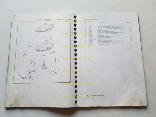 Aermacchi Harley-Davidson 350 GT 1972 catalogo ricambi originale