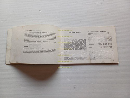Aermacchi Harley-Davidson 350 GT 1972 manuale uso libretto originale Italiano