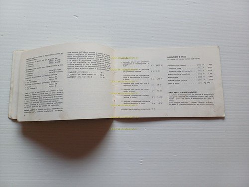 Aermacchi Harley-Davidson 350 GT 1972 manuale uso libretto originale Italiano