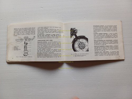 Aermacchi Harley-Davidson 350 GT 1972 manuale uso libretto originale Italiano