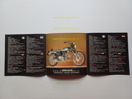 Aermacchi Harley-Davidson 350 GT Sprint 1972 depliant italiano originale