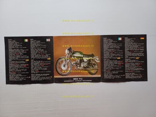 Aermacchi Harley-Davidson 350 T.V. 1972 depliant italiano originale