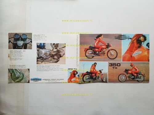 Aermacchi Harley-Davidson 350 TV 1971 depliant originale