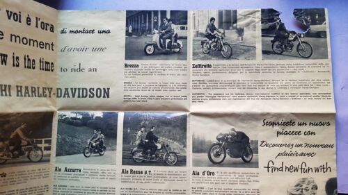Aermacchi Harley-Davidson produzione modelli 1963 depliant originale brochure