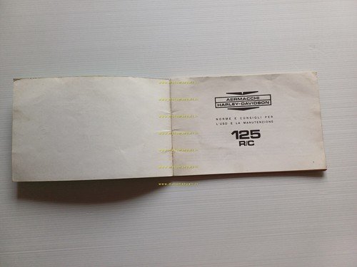 Aermacchi Harley-Davidson RC 125 1972 manuale uso ITALIANO originale