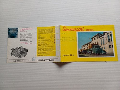 Aermacchi MB11 1000 Diesel Motocarro 1955 depliant originale