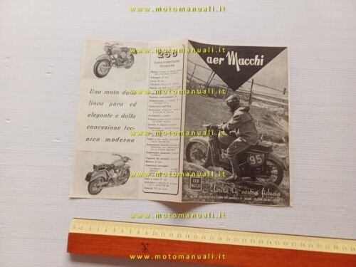 Aermacchi produzione modelli 125 250 1952 depliant originale italiano