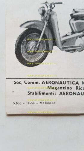 Aermacchi produzione modelli moto 1954 depliant originale