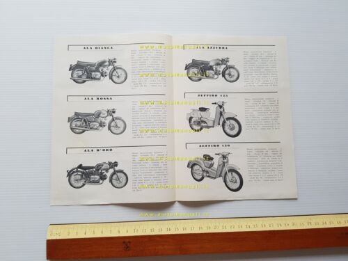 Aermacchi produzione moto 1958 depliant originale italiano