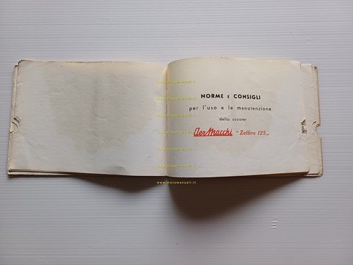 Aermacchi scooter Zeffiro 125 - Ghibli 125 1955 manuale uso …