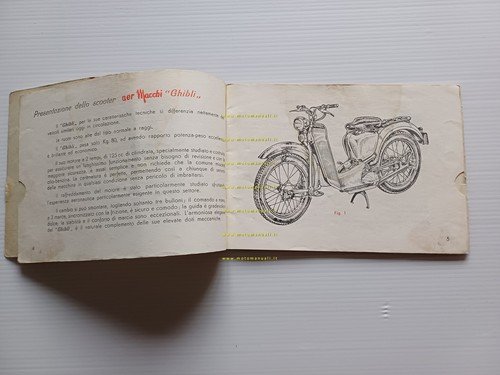 Aermacchi scooter Zeffiro 125 - Ghibli 125 1955 manuale uso …