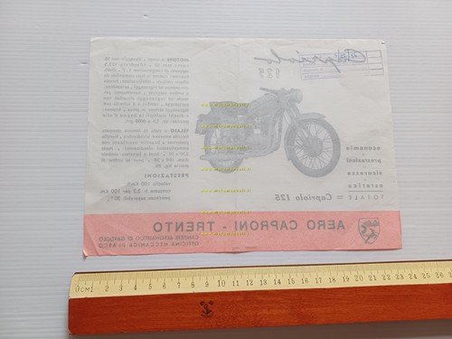 Aerocaproni Capriolo 125 depliant originale italiano