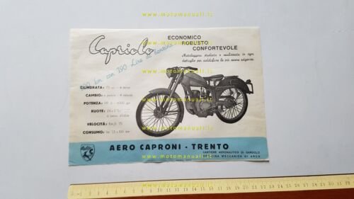 Aerocaproni Capriolo 75 depliant originale italiano