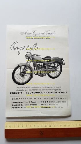 Aerocaproni Capriolo 75 depliant originale italiano