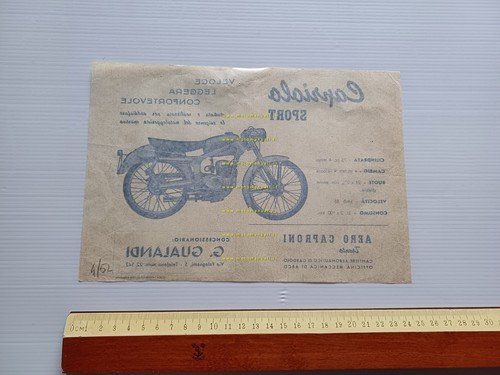 Aerocaproni Capriolo 75 Sport depliant originale italiano anni 50