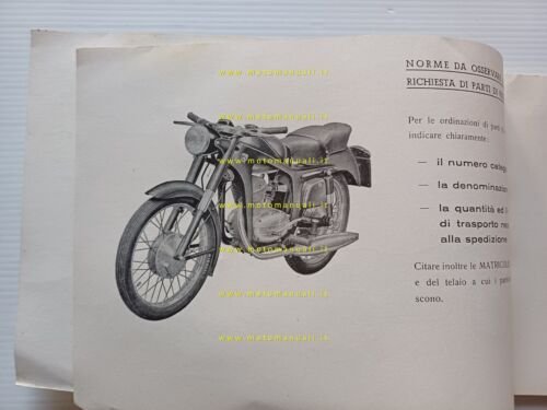 Aeromere Capriolo 125 1957-58 catalogo ricambi originale
