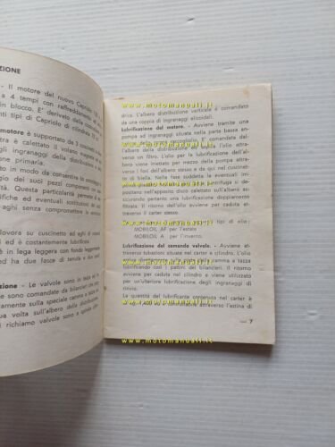 Aeromere Capriolo 125 1960 manuale uso manutenzione libretto originale