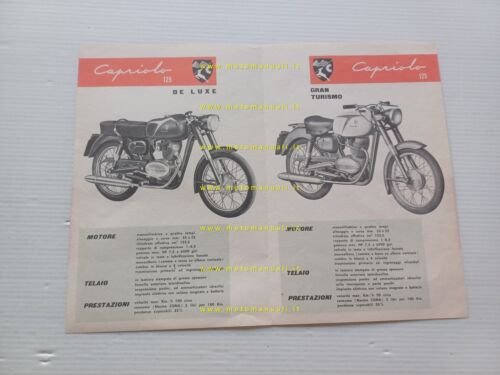 Aeromere Capriolo 125 De Luxe - Gran Turismo 1961 depliant …