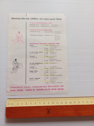 Aeromere Capriolo 125 De Luxe 1960 depliant italiano originale